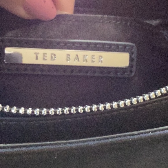 Ted Baker Dymond Bow Satin Black Satchel with Rhinestone Detail NWT - Picture 11 of 15